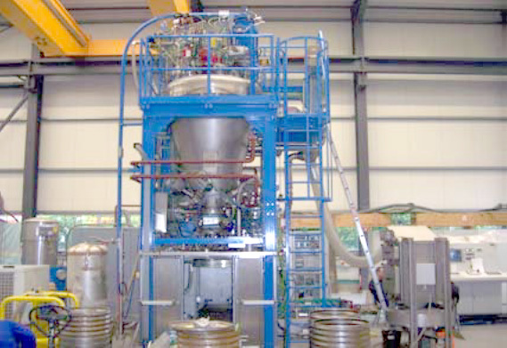 Full view of conical dryer