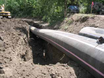 Buried pipe installation